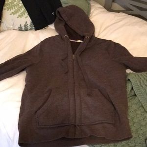 Brown JCrew zip up sweatshirt